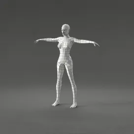 Woman lowpoly tpose